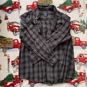 Faded Glory Black&Gray Flannel {Size Medium}‎